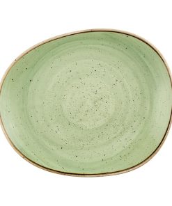 Churchill Stonecast Opal Plates Sage Green 280mm 12 Pack (JN203)