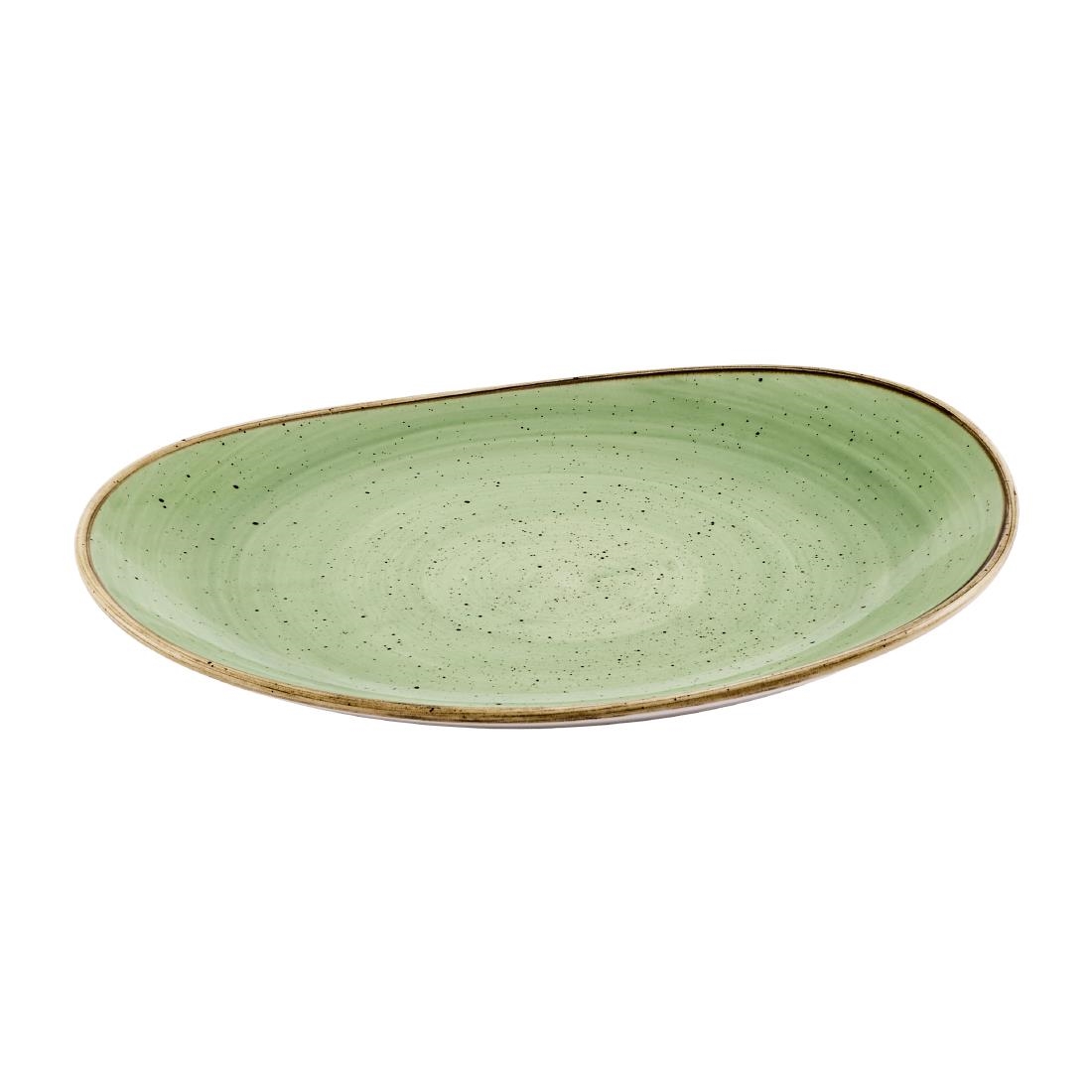 Churchill Stonecast Opal Plates Sage Green 260mm 12 Pack (JN204)