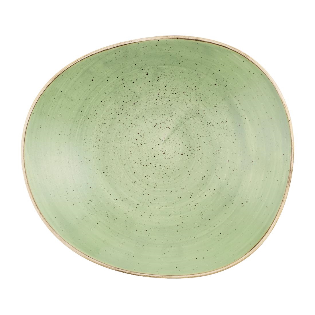 Churchill Stonecast Opal Bowls Sage Green 230mm 12 Pack (JN207)