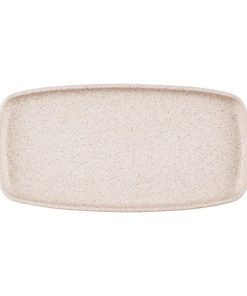 Churchill Emerge Oblong Trays Speckled White 300x147mm 6 Pack (JN228)