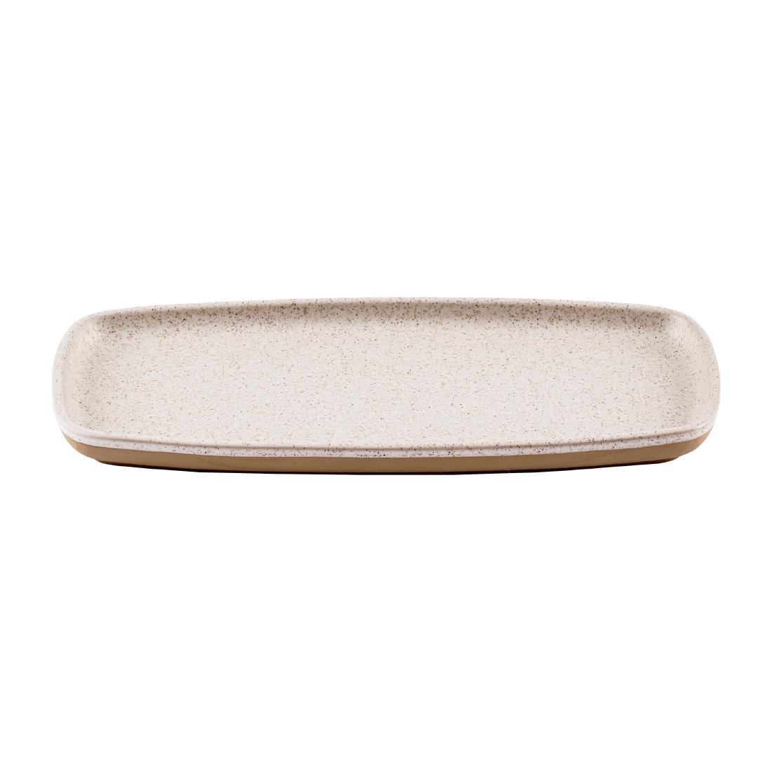 Churchill Emerge Oblong Trays Speckled White 300x147mm 6 Pack (JN228)