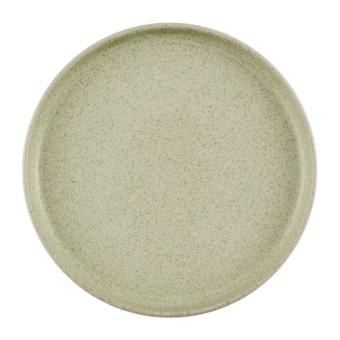 Churchill Emerge Walled Plates Speckled Green 260mm 6 Pack (JN234)