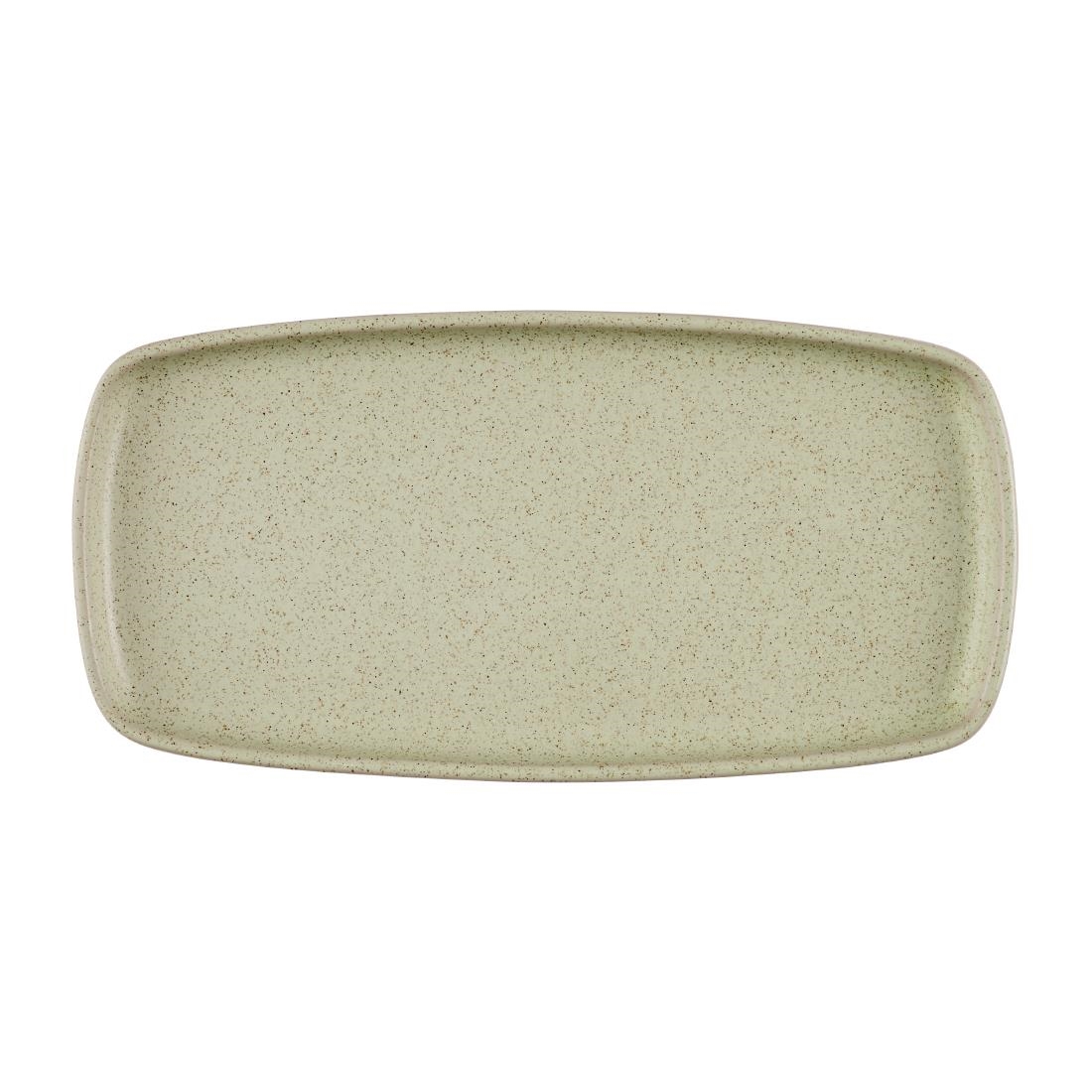 Churchill Emerge Oblong Trays Speckled Green 300x147mm 6 Pack (JN236)