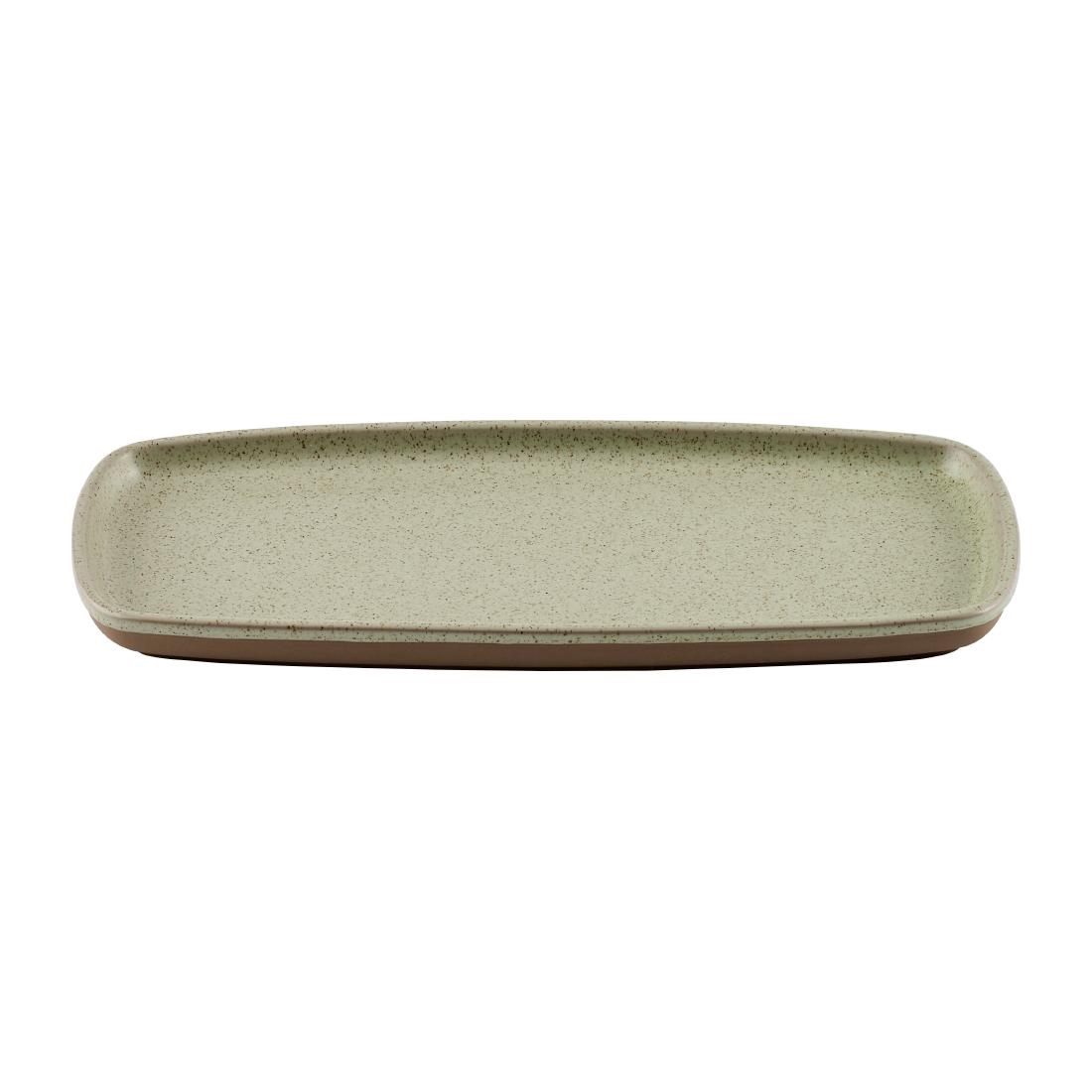 Churchill Emerge Oblong Trays Speckled Green 300x147mm 6 Pack (JN236)