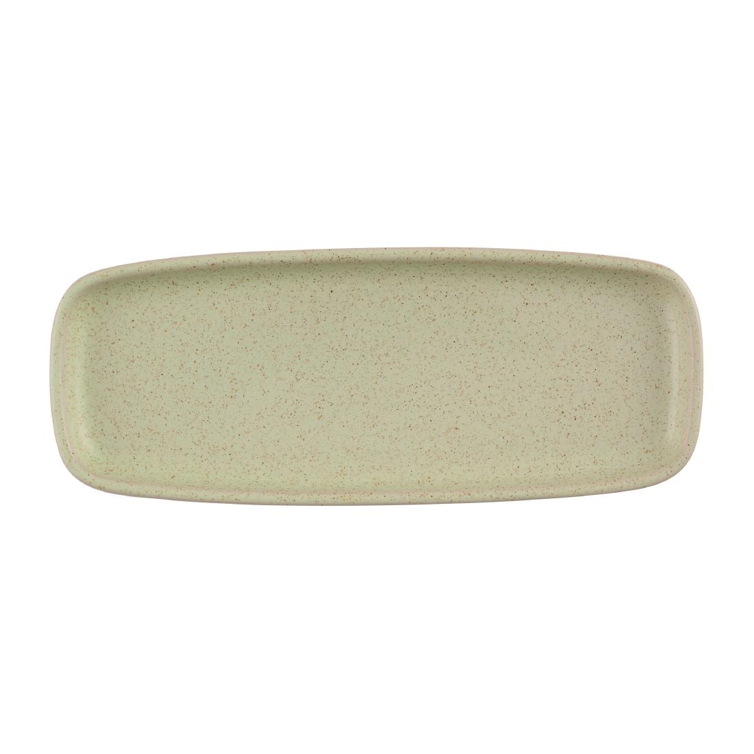 Churchill Emerge Oblong Trays Speckled Green 251x100mm 6 Pack (JN237)