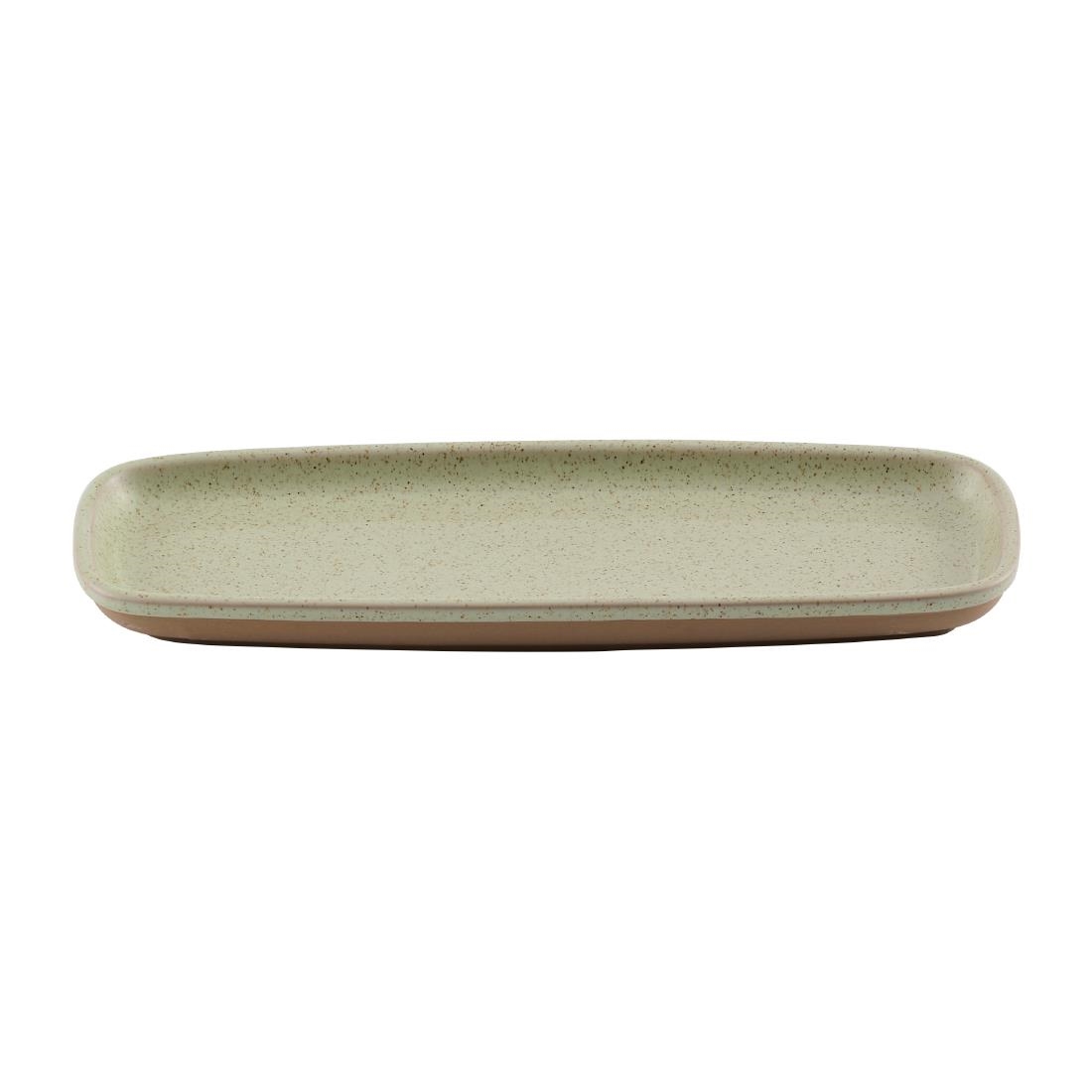 Churchill Emerge Oblong Trays Speckled Green 251x100mm 6 Pack (JN237)