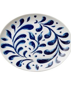 Steelite Messina Oval Coupe Plates Blue 202.5mm 12 Pack (VV5180)