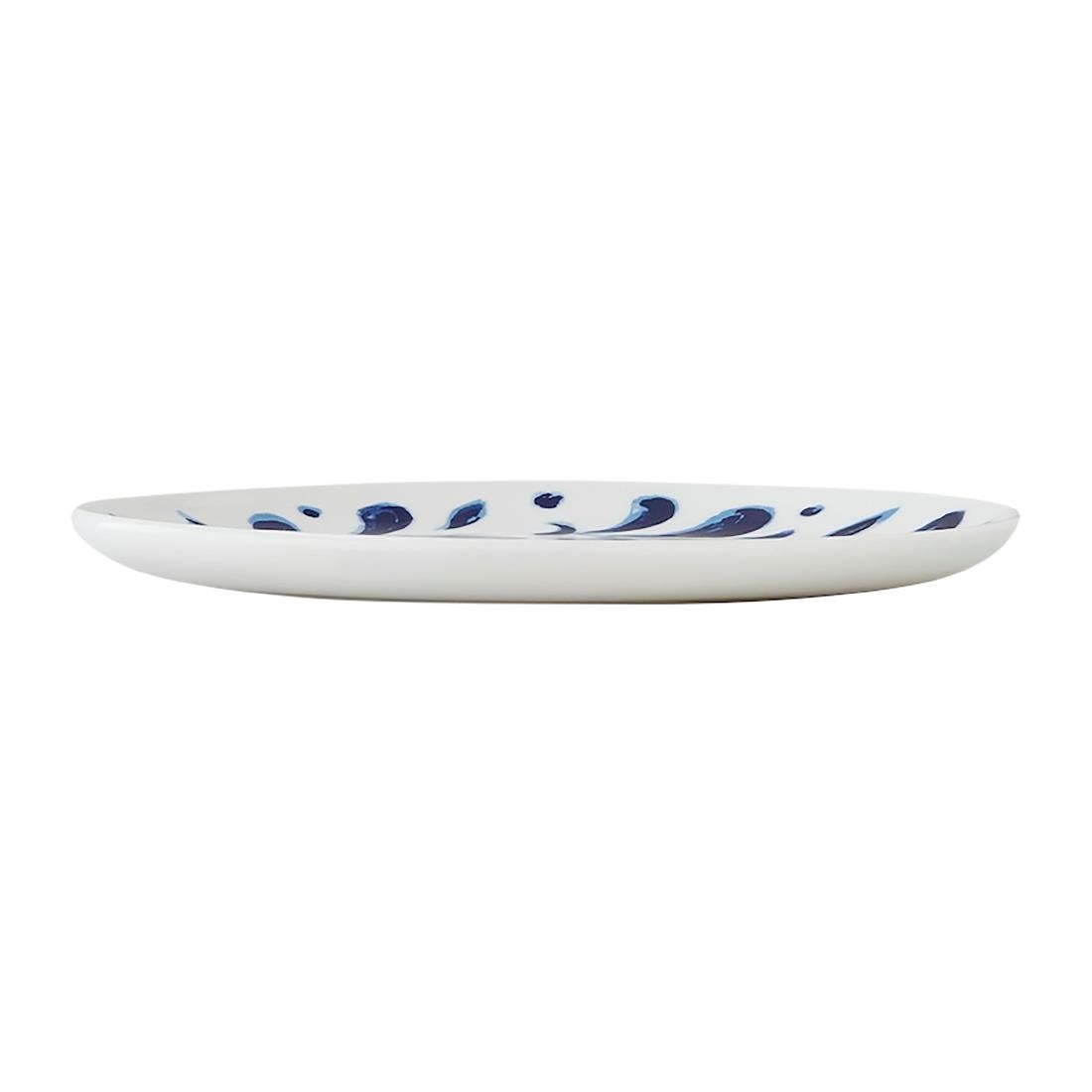 Steelite Messina Oval Coupe Plates Blue 202.5mm 12 Pack (VV5180)