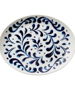 Steelite Messina Oval Coupe Plates Blue 305mm 12 Pack (VV5182)