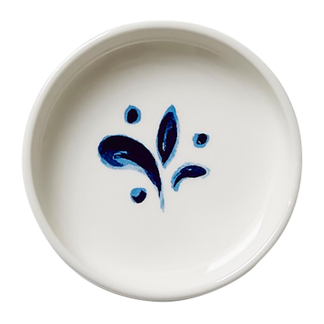 Steelite Messina Round Stacking Trays Blue 102.5mm 12 Pack (VV5184)