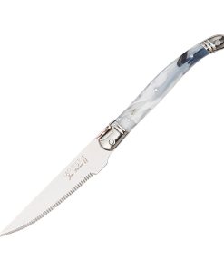 Steelite Laguiole Marble Grill Knives White 225mm 6 Pack (VV5229)
