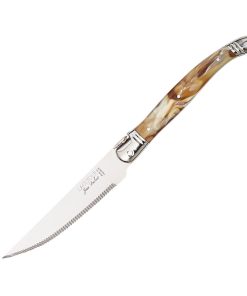 Steelite Laguiole Marble Grill Knives Dark Horn 225mm 6 Pack (VV5231)