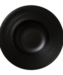Steelite Concorde Rim Pasta Bowls Noir 285mm 12 Pack (VV5247)