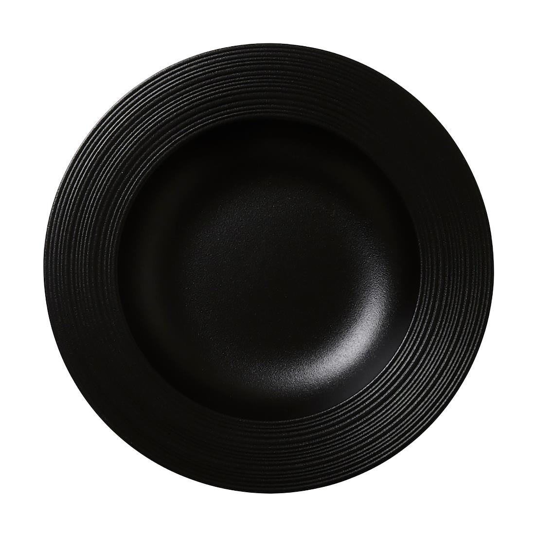 Steelite Concorde Rim Soup Plates Noir 240mm 12 Pack (VV5249)