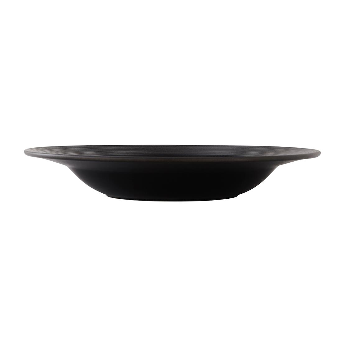 Steelite Concorde Rim Soup Plates Noir 240mm 12 Pack (VV5249)