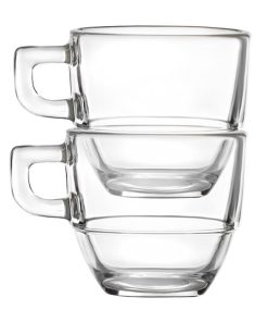 RCR Cristalleria Caffe Stackable Espresso Cups 80ml 12 Pack (VV5363)