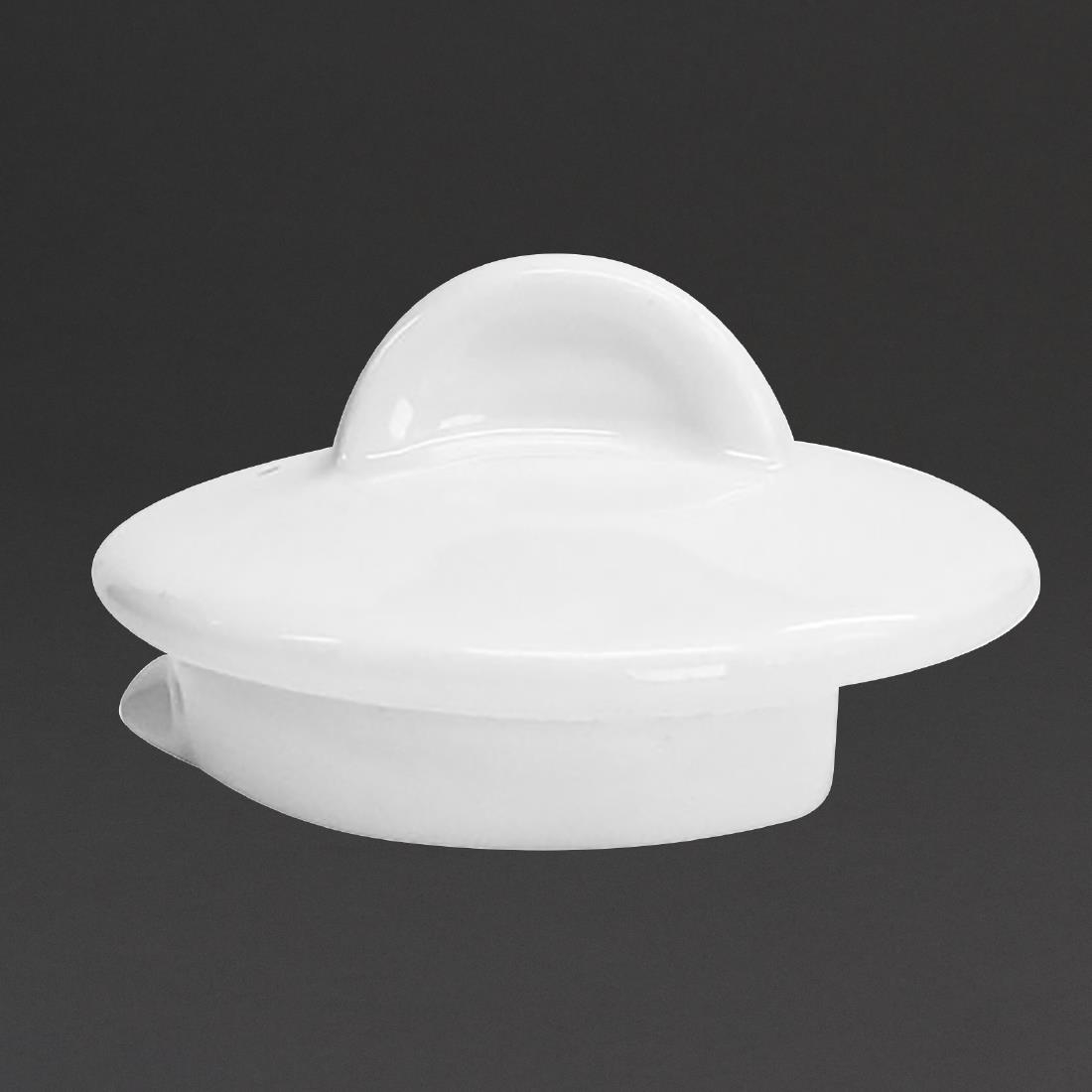 Lids For 426ml Churchill Alchemy White Teapots 6 Pack (CA005)