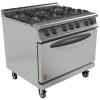 Falcon Dominator Plus Propane Gas Oven Range 6 Burner with Castors G3101D (DP927-P)