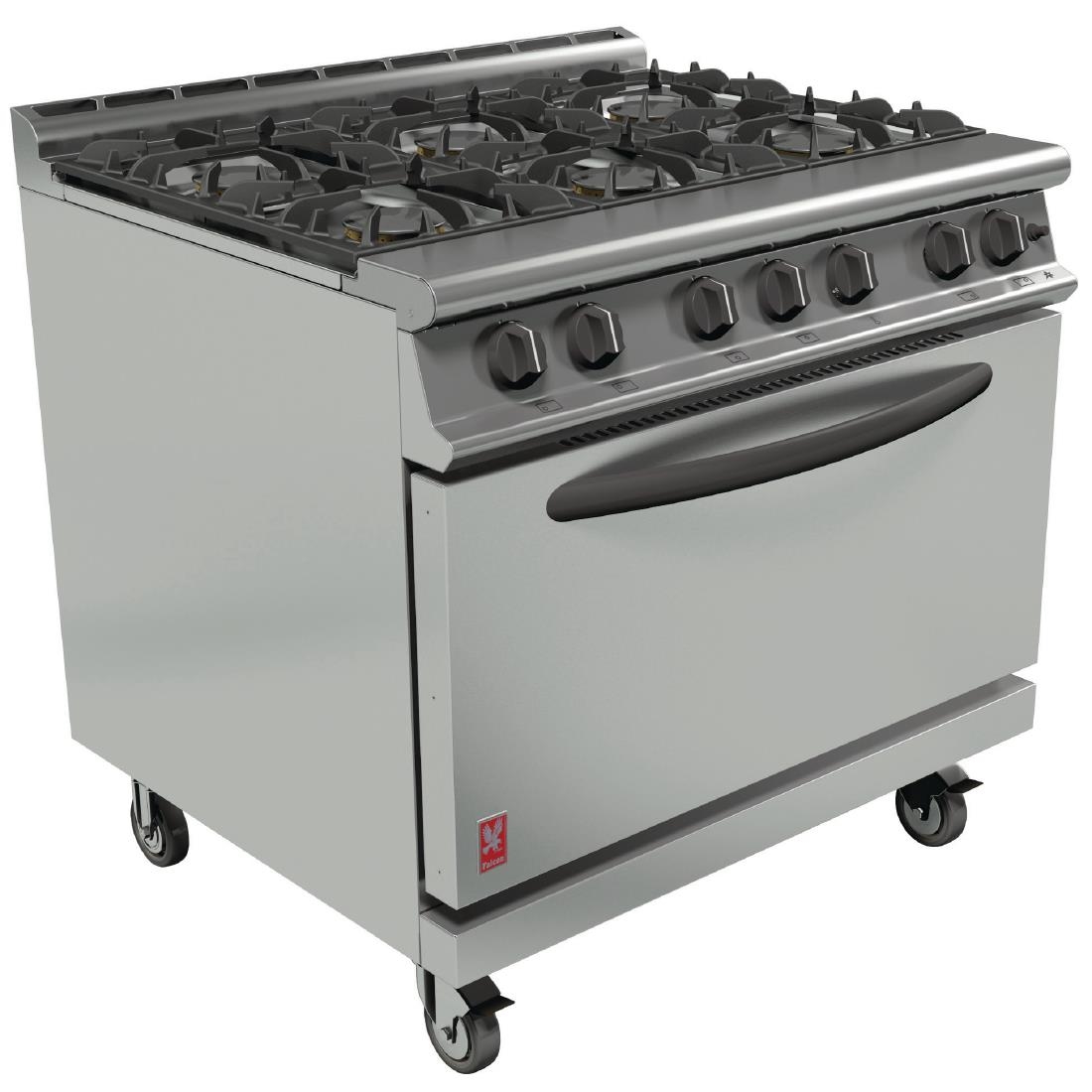 Falcon Dominator Plus Propane Gas Oven Range 6 Burner with Castors G3101D (DP927-P)