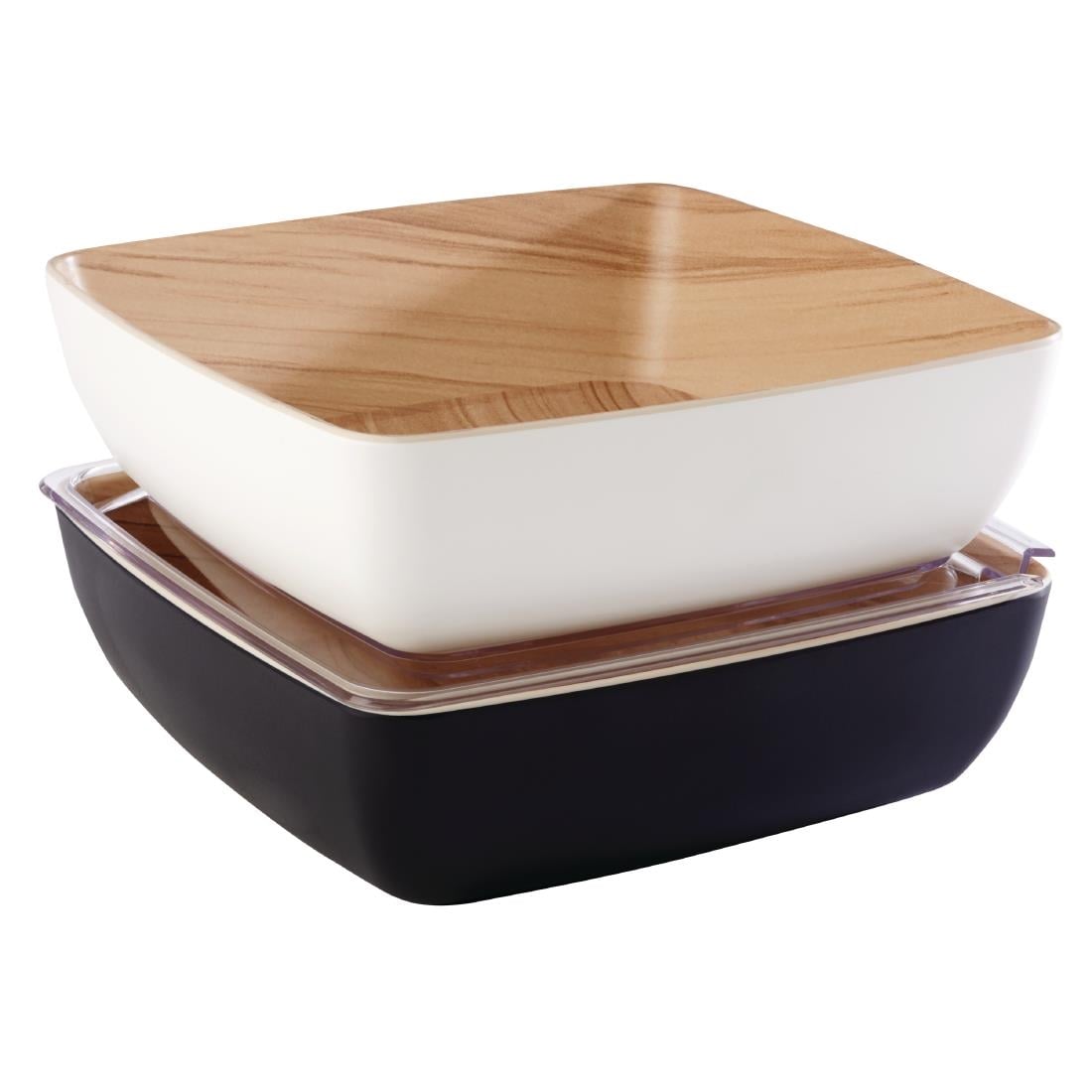 APS Frida Bowl Wood-Black - 250x250x75mm (DW050)