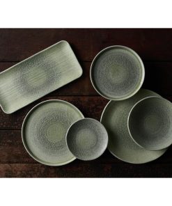 Dudson Harvest Grain Speckled Green Organic Coupe Plates 295mm 12 Pack (DX861)