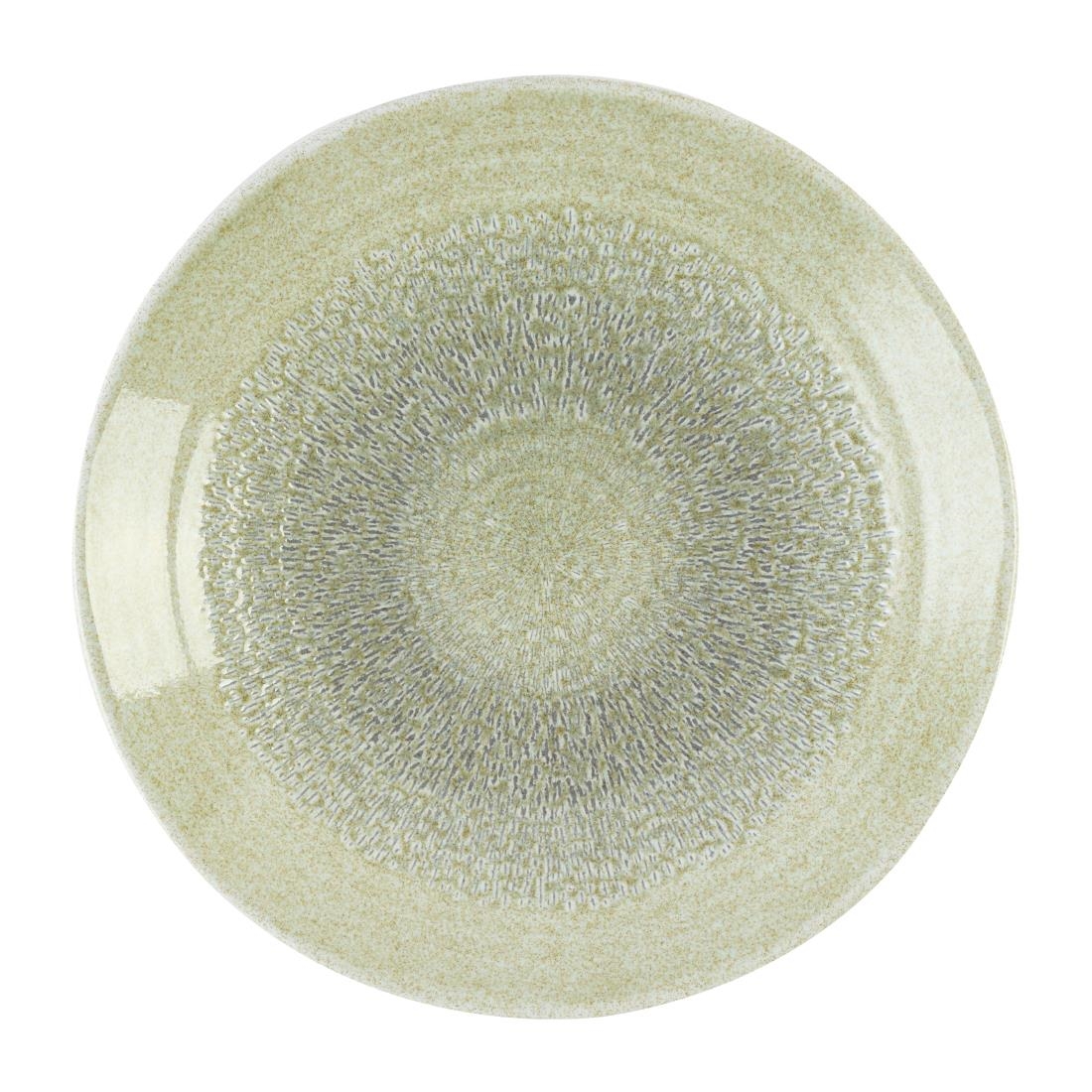 Dudson Harvest Grain Organic Coupe Plates Speckled Green 230mm 12 Pack (DX863)