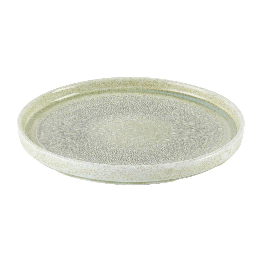 Dudson Harvest Grain Speckled Green Round Walled Plate 210mm6 Pack (DX866)