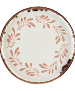 Dudson Harvest Mediterranean Terracotta Round Walled Plate 210mm6 Pack (DX877)