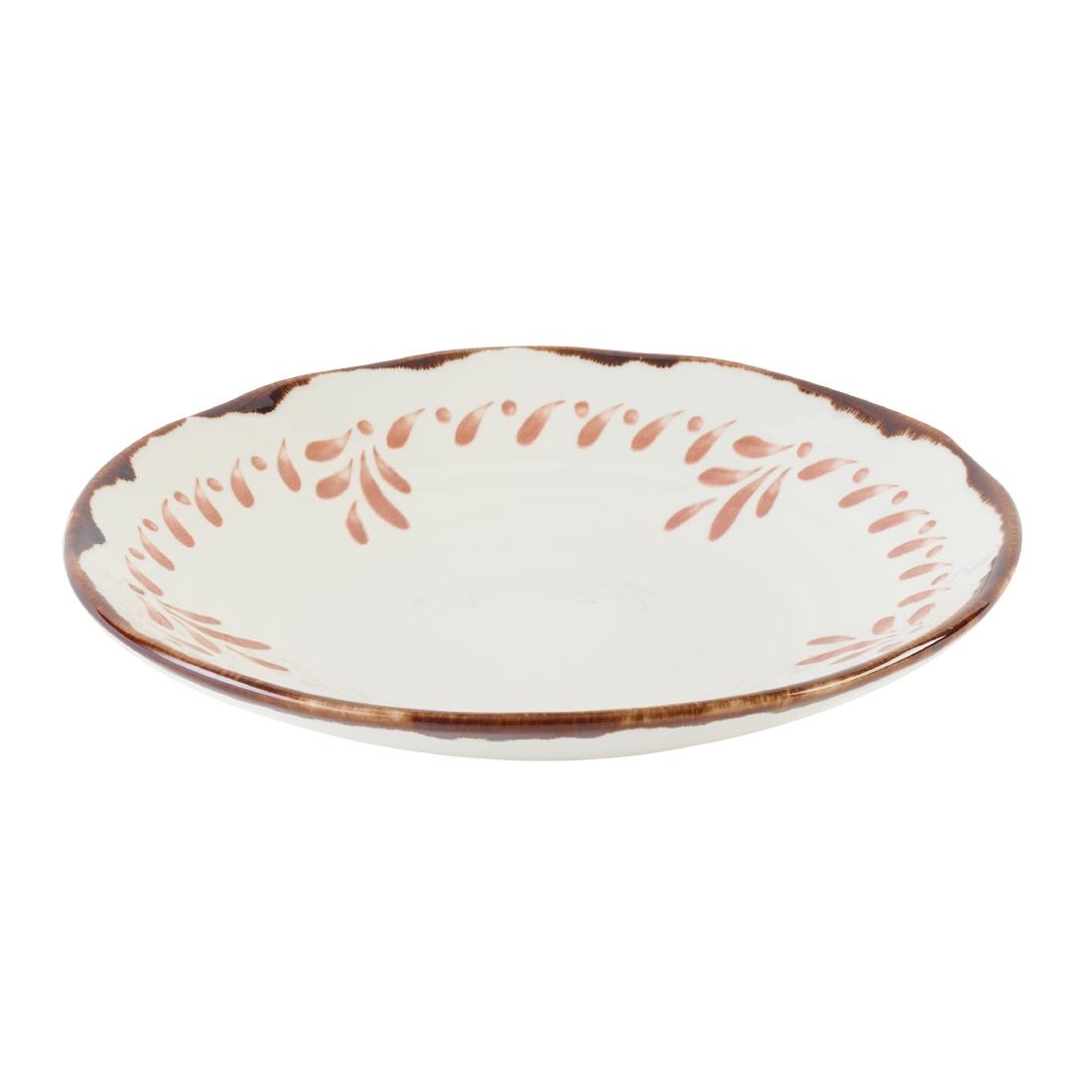 Dudson Harvest Mediterranean Terracotta Organic Coupe Bowls 250mm 12 Pack (DX879)