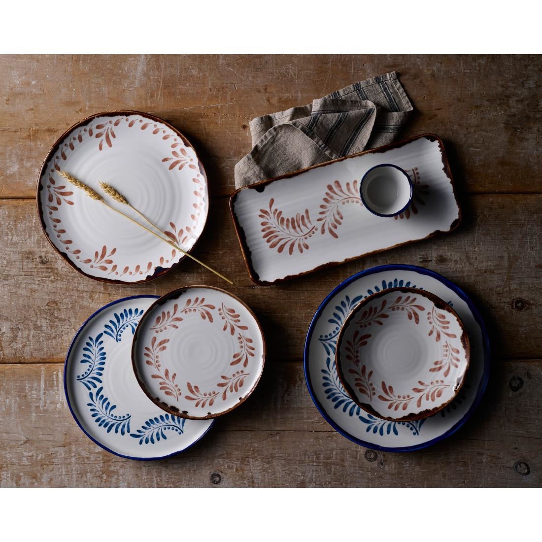 Dudson Harvest Mediterranean Terracotta Organic Coupe Bowls 250mm 12 Pack (DX879)