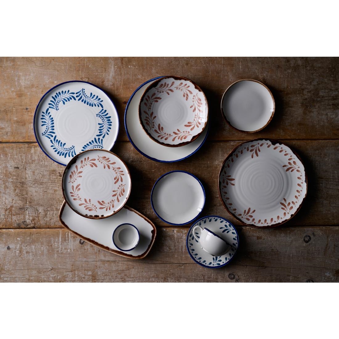 Dudson Harvest Mediterranean Terracotta Organic Coupe Bowls 250mm 12 Pack (DX879)