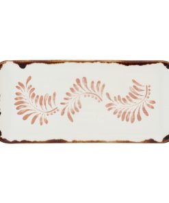 Dudson Harvest Mediterranean Terracotta Rectangular Plate 346 x 156mm 6 Pack (DX881)