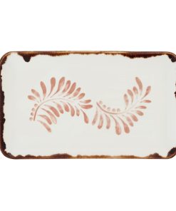 Dudson Harvest Mediterranean Terracotta Rectangular Plates 270x160mm 12 Pack (DX882)