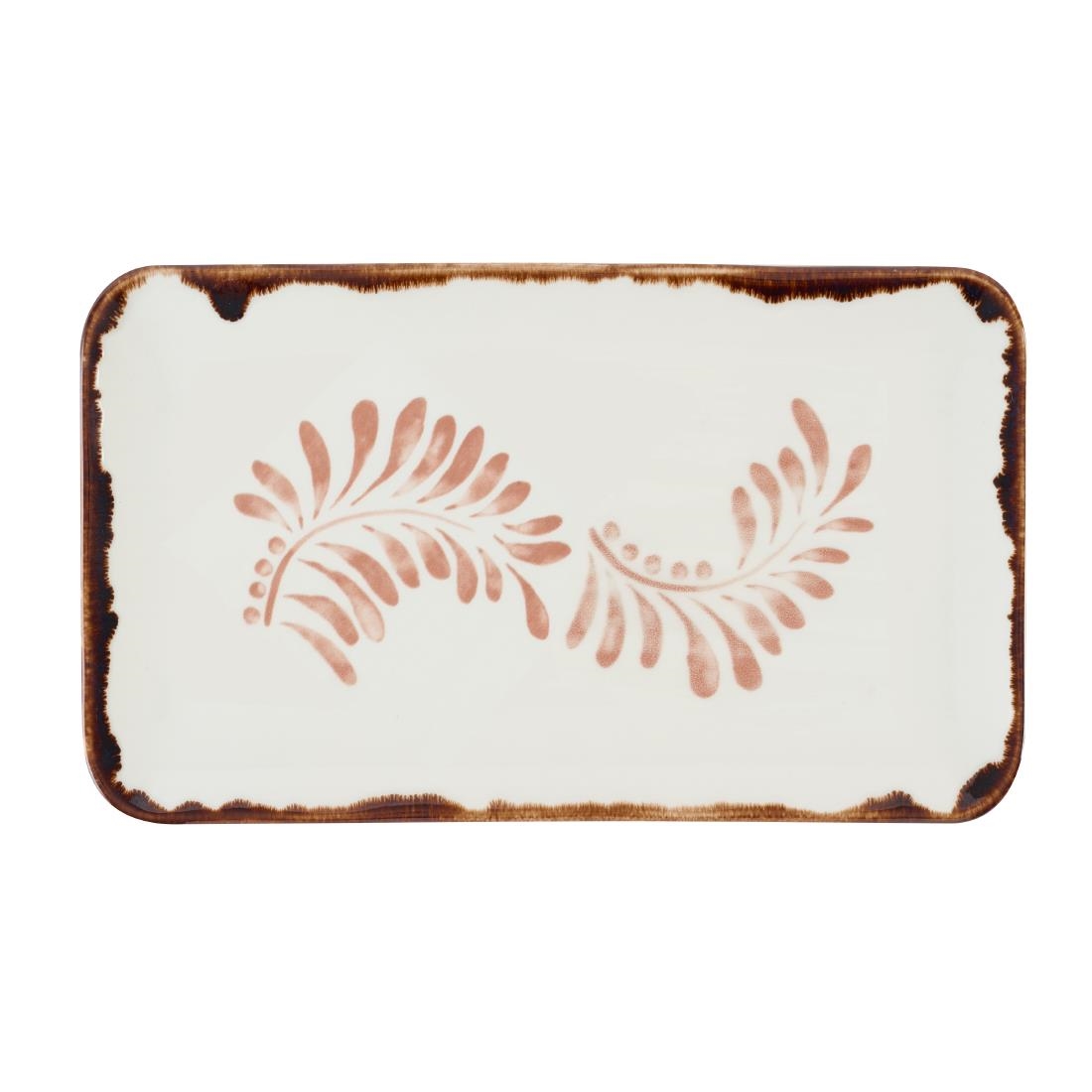 Dudson Harvest Mediterranean Terracotta Rectangular Plates 270x160mm 12 Pack (DX882)
