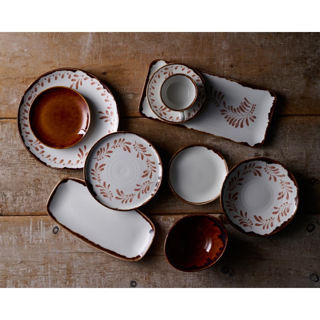 Dudson Harvest Mediterranean Terracotta Saucers 118mm 12 Pack (DX884)
