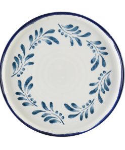 Dudson Harvest Mediterranean Blue Round Walled Plate 210mm 6 Pack (DX886)