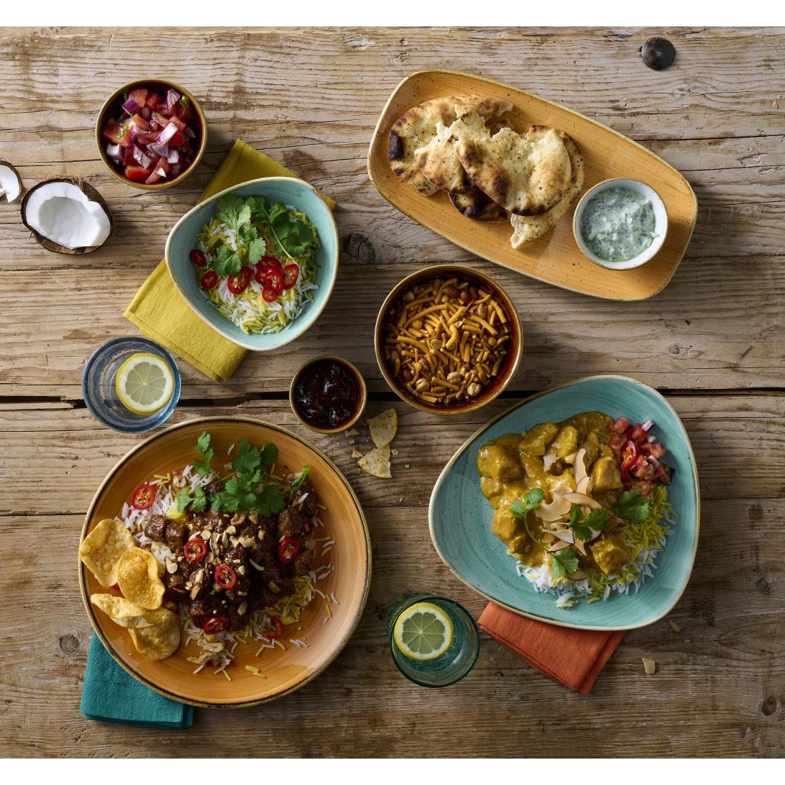 Dudson The Makers Collection Finca Flint Rectangular Plate 346 x 156mm6 Pack (DX893)