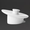 Churchill Art de Cuisine Menu Porcelain Lids for 420ml Beverage Pots 6 Pack (FF433)