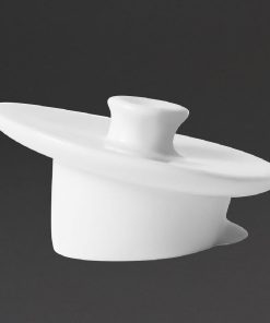 Churchill Art de Cuisine Menu Porcelain Lids for 420ml Beverage Pots 6 Pack (FF433)