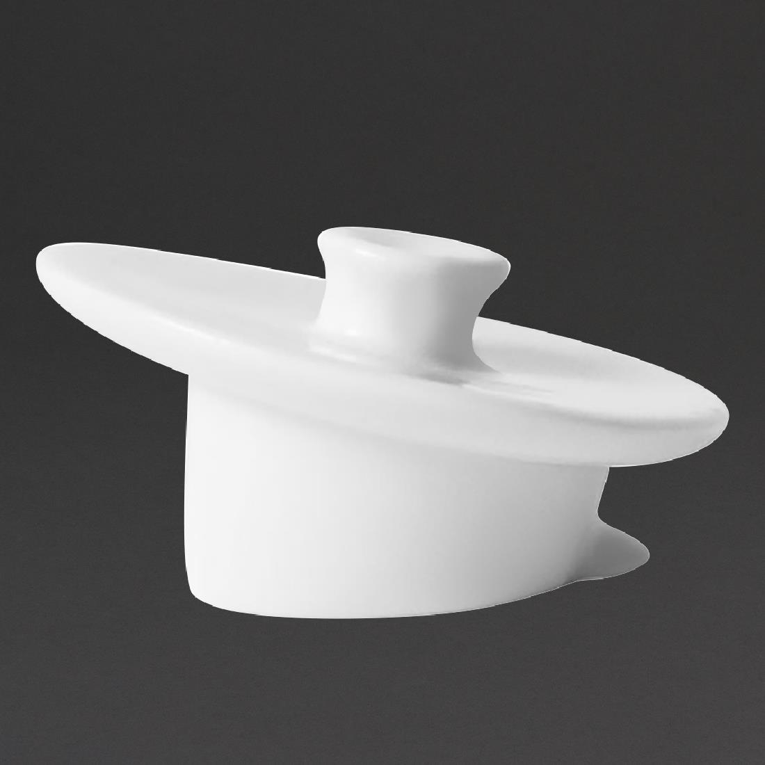 Churchill Art de Cuisine Menu Porcelain Lids for 420ml Beverage Pots 6 Pack (FF433)
