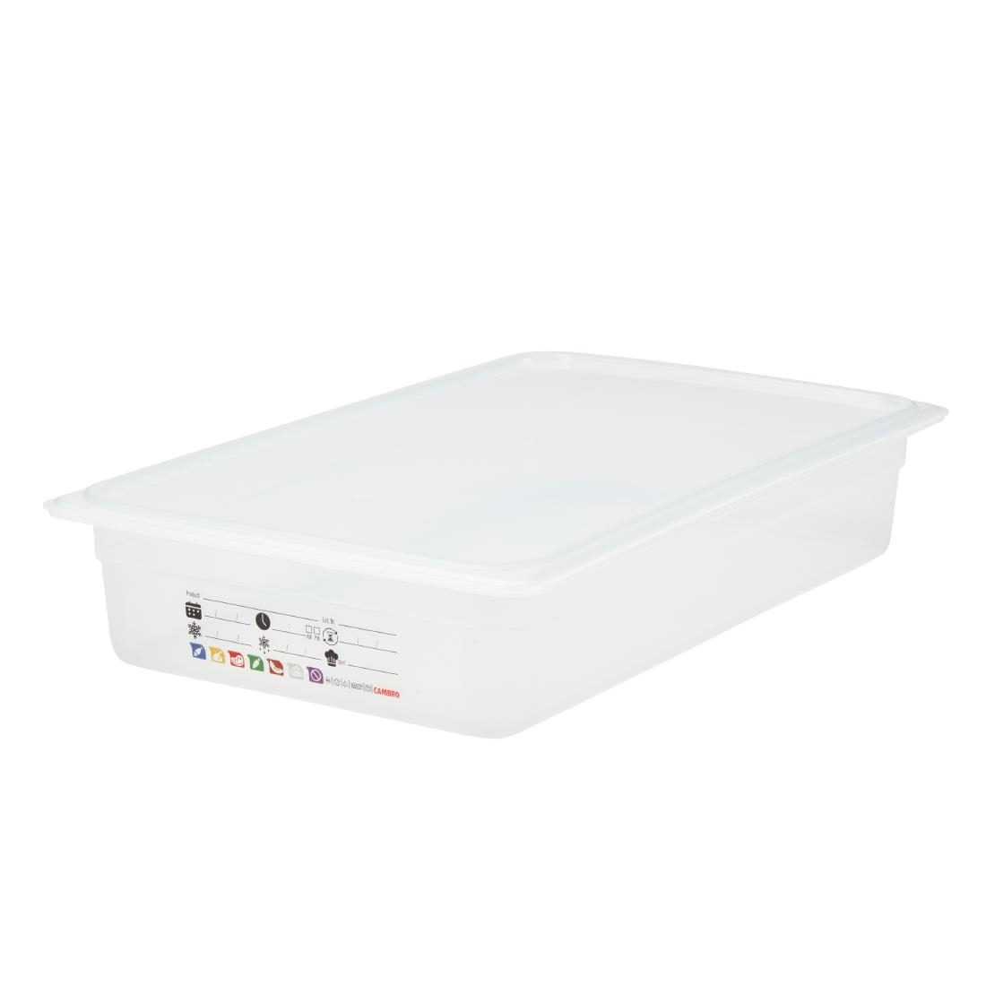 Cambro Safetrak IML Polypropylene Food Storage Container 1-1 GN 100mm (JN501)