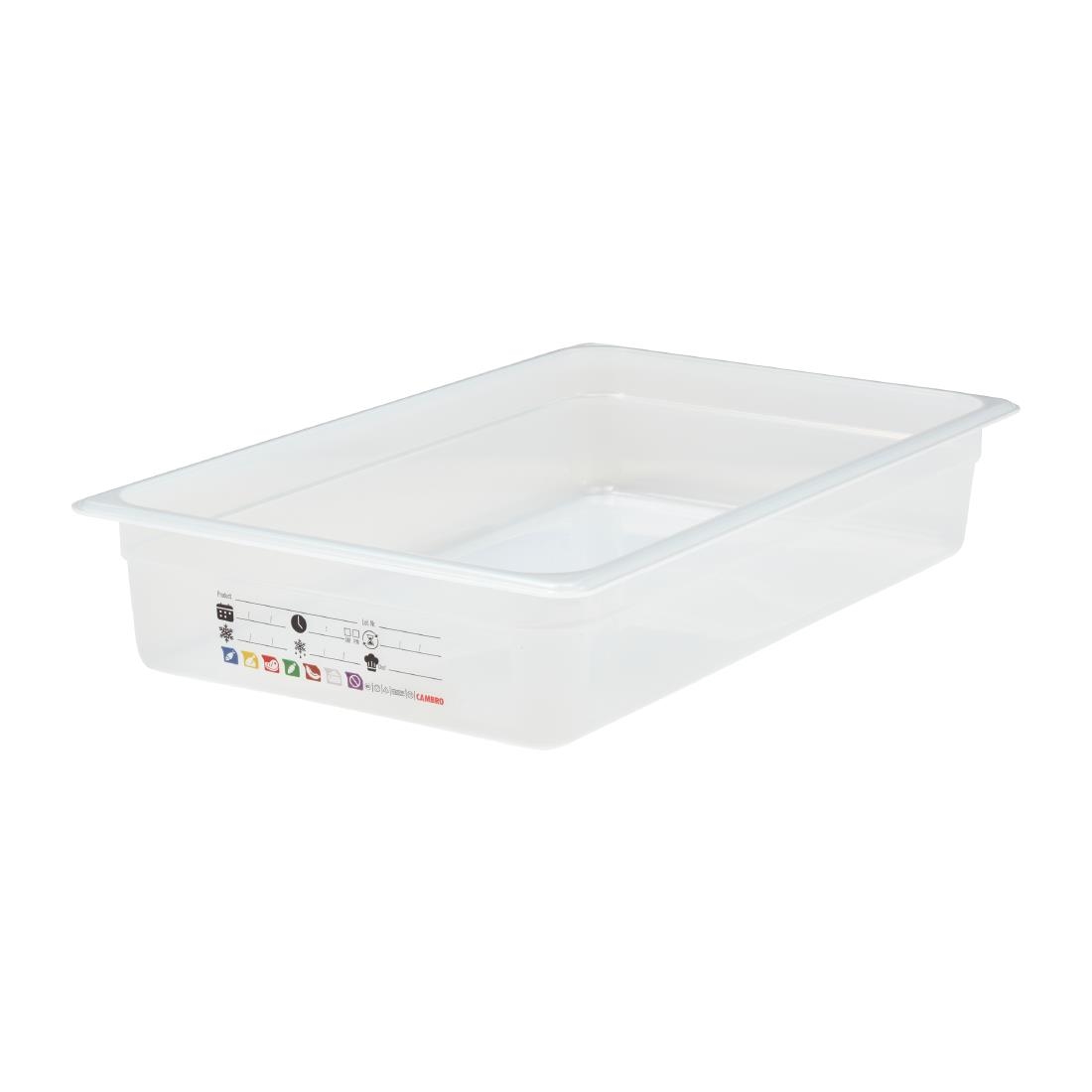 Cambro Safetrak IML Polypropylene Food Storage Container 1-1 GN 100mm (JN501)