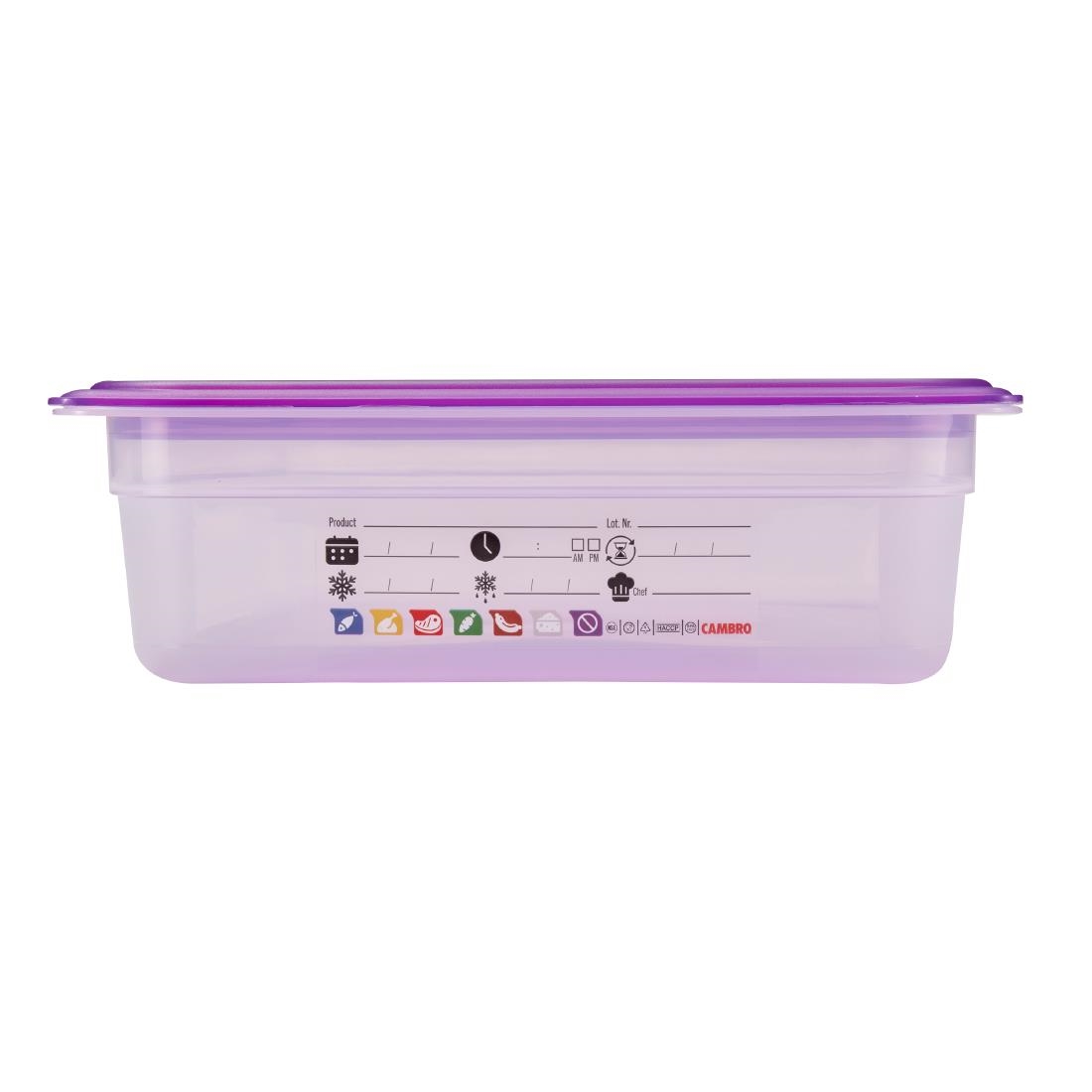 Cambro Safetrak IML Polypropylene Food Storage Container 1-1 GN 100mm (JN501)