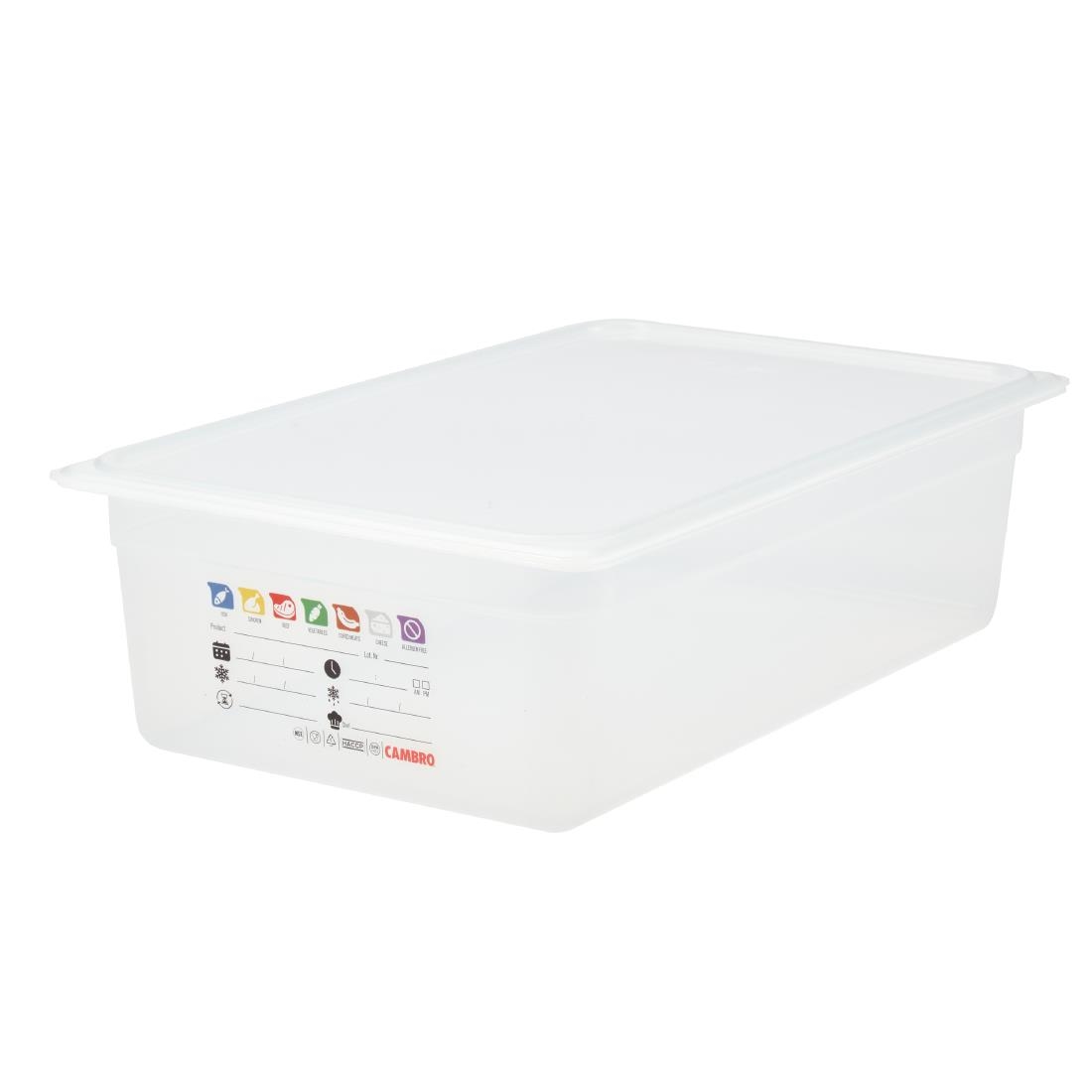 Cambro Safetrak IML Polypropylene Food Storage Container 1-1 GN 150mm (JN502)