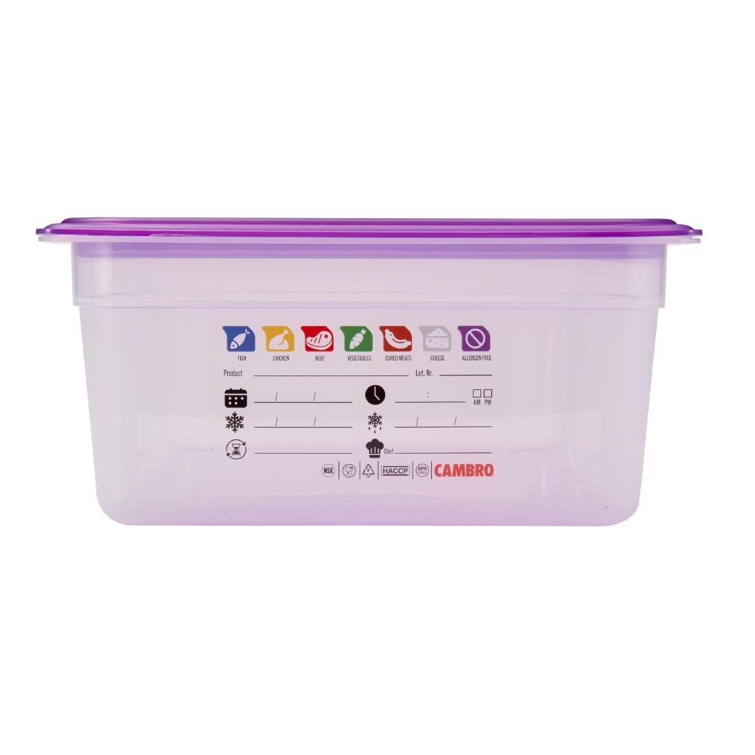 Cambro Safetrak IML Polypropylene Food Storage Container 1-1 GN 150mm (JN502)