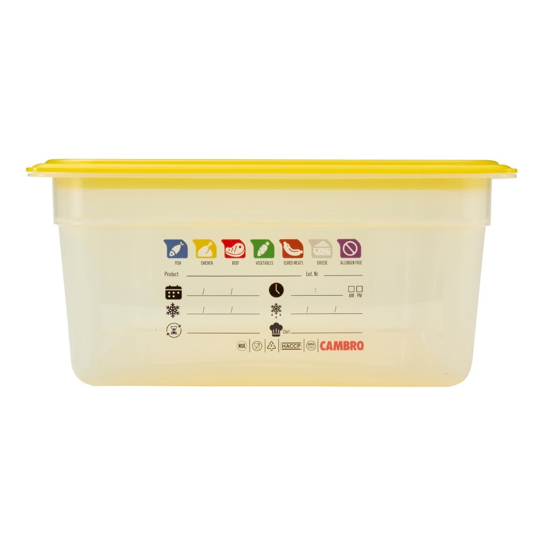 Cambro Safetrak IML Polypropylene Food Storage Container 1-1 GN 150mm (JN502)