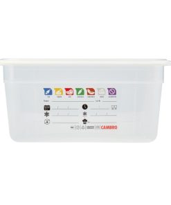 Cambro Safetrak IML Polypropylene Food Storage Container 1-1 GN 150mm (JN502)