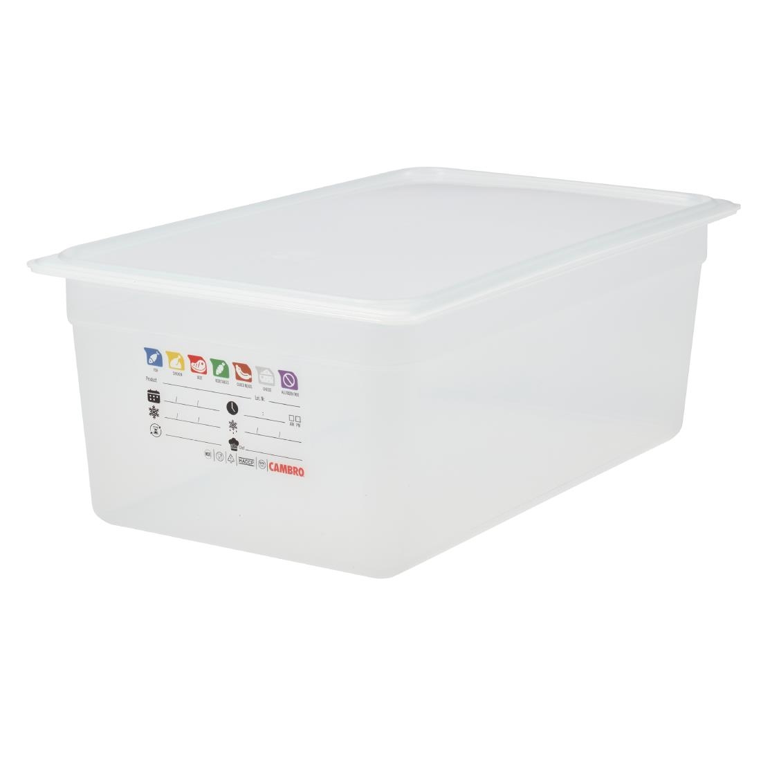 Cambro Safetrak IML Polypropylene Food Storage Container 1-1 GN 200mm (JN503)