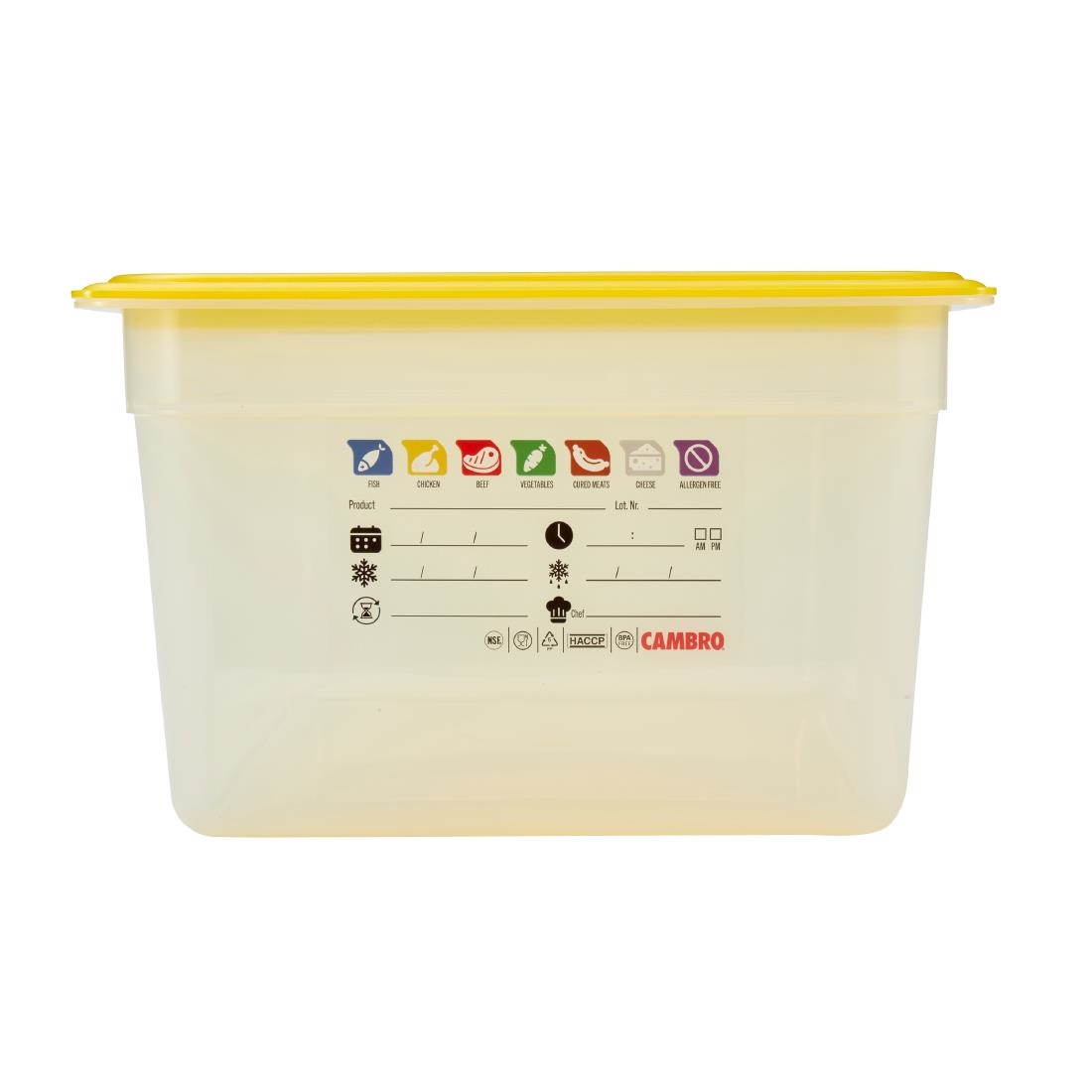 Cambro Safetrak IML Polypropylene Food Storage Container 1-1 GN 200mm (JN503)