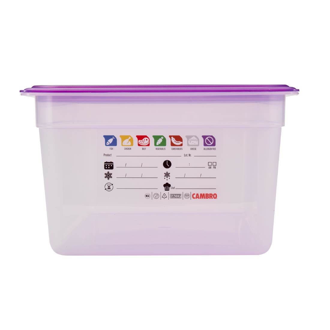 Cambro Safetrak IML Polypropylene Food Storage Container 1-1 GN 200mm (JN503)